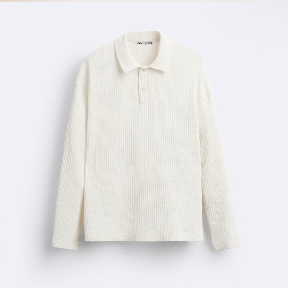 Zara - Mens (L) Long Sleeve Polo